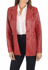 Women Genuine Leather Blazer Coat WB 59 SkinOutfit